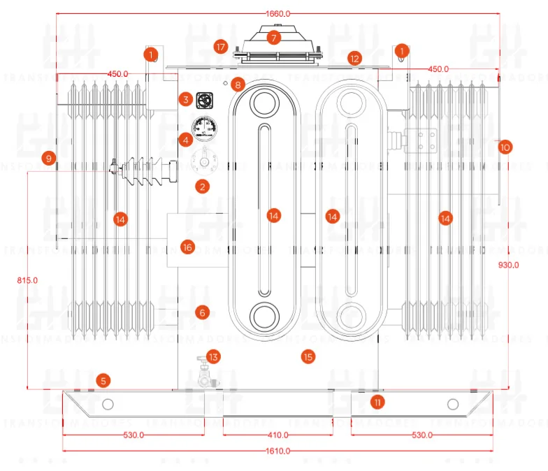 Accesorios de transformadores tipo subestación